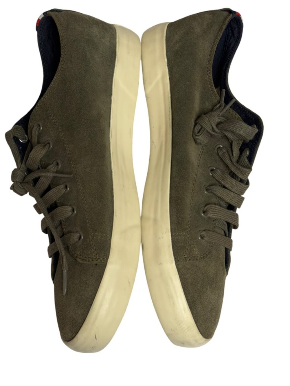 Tommy Hilfiger Suede Leather Sneakers Mens Shoes Trainers Green 11.5 - Picture 8 of 11